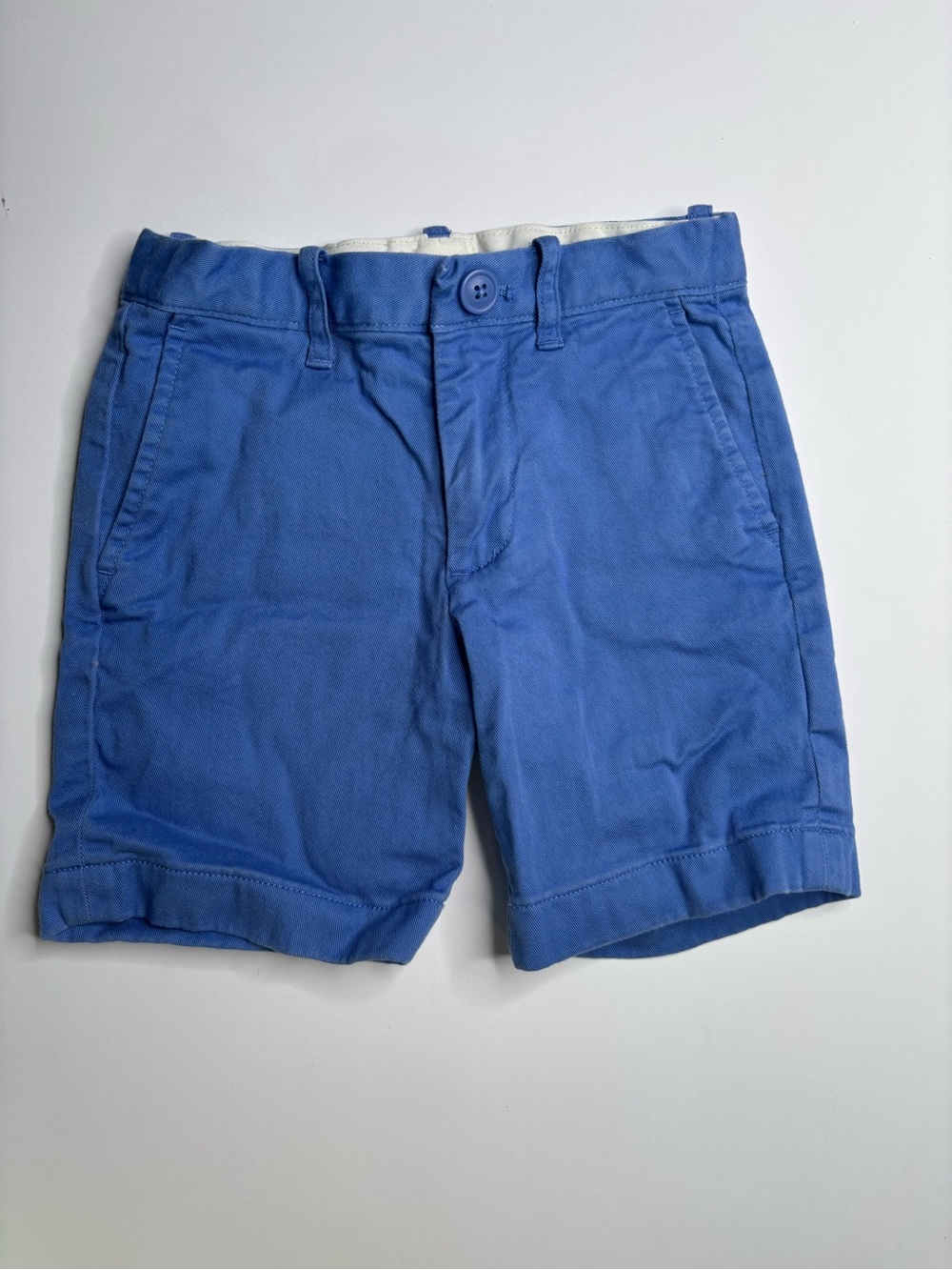 Crewcuts Boys Blue Flat-Front Cotton Shorts size 4T adjustable waist preppy